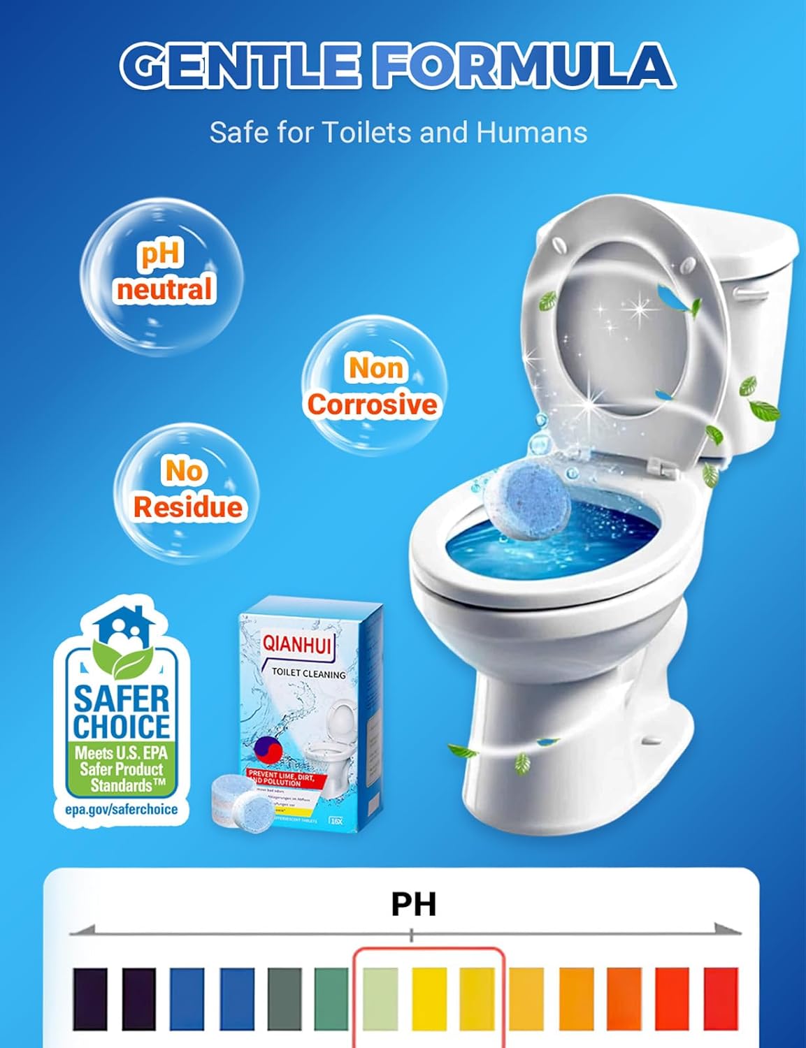 Toilet Deodorizer Bathroom Cleaner Tablet Pack of 1 (12 Pcs)