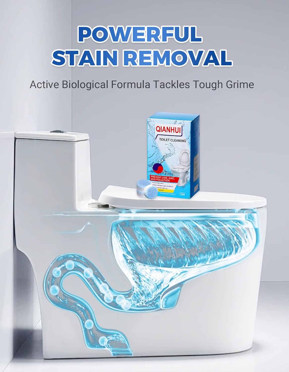 Toilet Deodorizer Bathroom Cleaner Tablet Pack of 1 (12 Pcs)